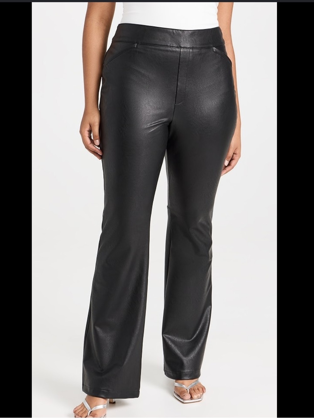 SPANX Leather-Like Flare Pants